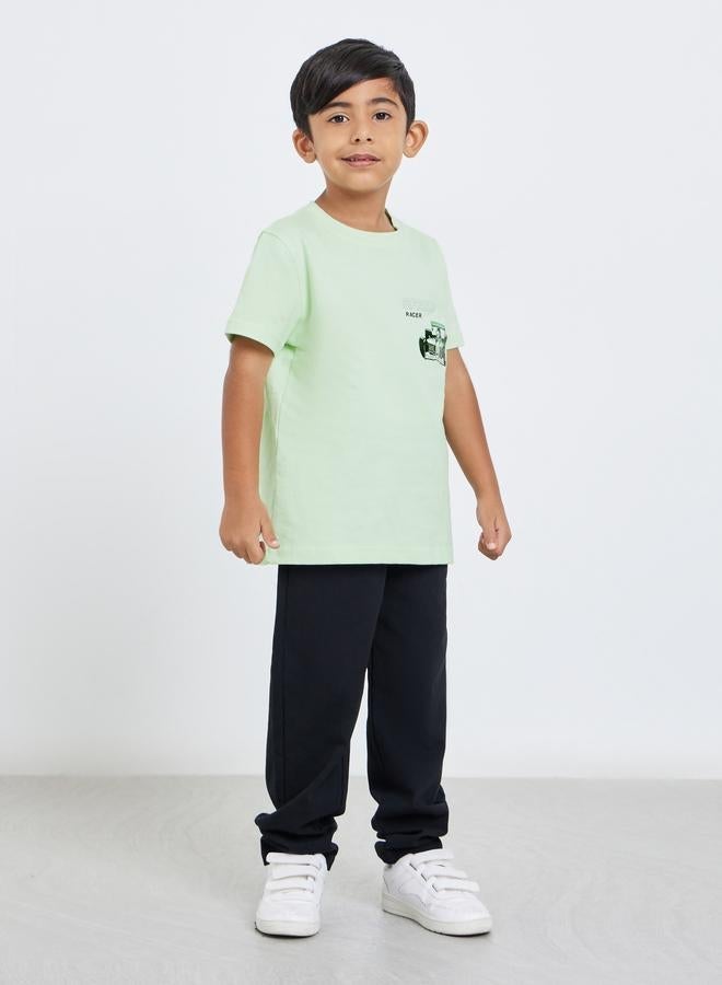Styli Boys Green Race Car Graphic T-Shirt - Image 2